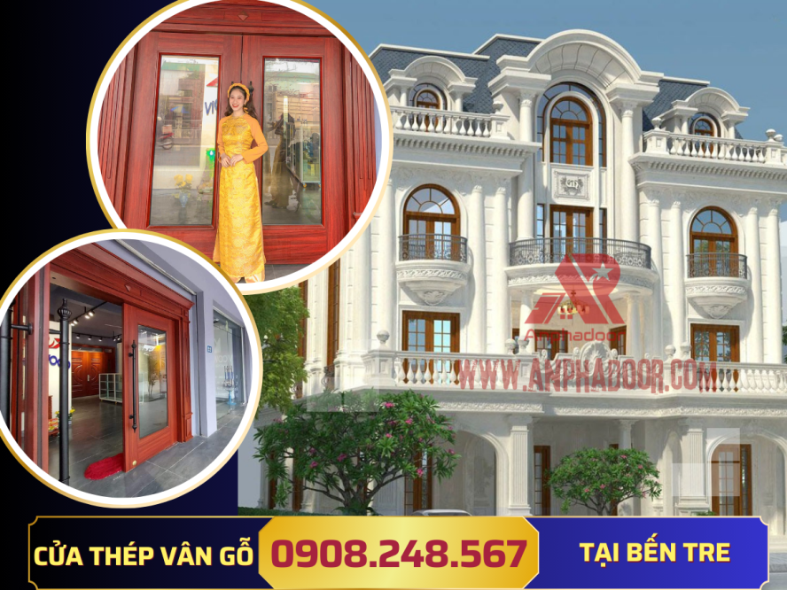 Cửa Thép Vân Gỗ Bến Tre