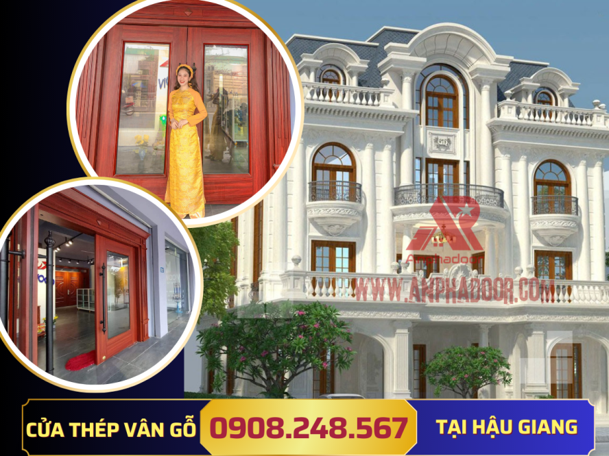 Cửa Thép Vân Gỗ Hậu Giang